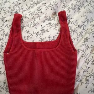 Sculpt Knit Scoopneck Cropped Tank